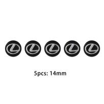 Emblems For Lexus Fsport GX470 RX330 IS250 LX570 LX600 Ct200h RX350 IS300h 5/10PCS/lot 14mm Car Key Shell Square Emblem Symbol S