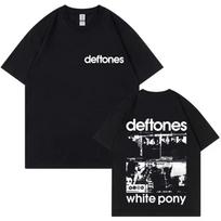 Rock Band Deftones White Pony Double Sided Print T-shirt Men Hip Hop Alternative Metal Oversized Streetwear Women Fashion Tshirt S įvairiaspalvis