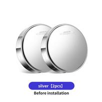 2pcs Car Blind Spot Rear Wide Angle Auxiliary View Round Mirror For MINI Cooper Works R56 F56 R53 R60 Clubman JCW Countryman silver-2PCS
