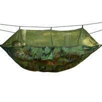 Anti-Mosquito Parachute Cloth Hammock for Camping and Travel Yellow and Fruit Green