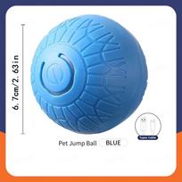 Automatic Smart Dog Toy Ball Interactive Electronic Rolling Chew Toy USB Rechargeable Moving Bounce for Puppies to Large Dogs blue