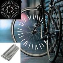 12pcs Bicycle Wheel Rim Spoke Bike Mount Tube Warning Light Strip Reflector DIY