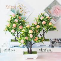 „Elens Store“ 1vnt dirbtinių gėlių persikų medžio bonsai namų biuro sodo darbalaukio dekoras