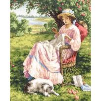 Visiškai apvalus deimantinis siuvinėjimas kryželiu 20X30CM white
