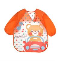 1PC Cartoon Waterproof Baby Long Sleeve Bib Apron Animal Feeding Bibs bear