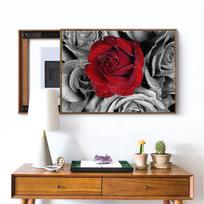 „Huacan Daimond“ paveikslas „Baltos-raudonos rožės“ 3D Deimantų piešimas Apvalus Kalnų krištolas Deimantų Tapyba Siuvinėjimas 30x40