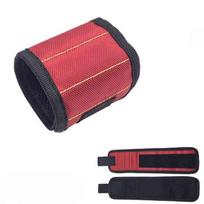 Magnetic Wristband Screws Nails Scissors Small Tools Bolts Bits Storage Wrist Band Handyman Tool raudona