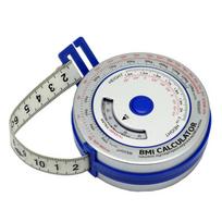 Fetong 2M Portable Round Shape Aluminum Sheet BMI Calculator Body Measure Tape Ruler mėlyna
