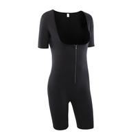 Women Waist Trainer Sports Bodysuits Fitness Ladies Zipper Corsets Abdomen Shapewea Short Sleeve One-Piece Bodysuits XXXL juoda