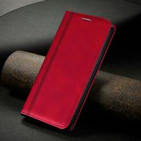 Flip Leather Phone Case For Apple iPhone 12 Pro Max mini Classical Full Protective Pouch Wallet Magnetic Book Cover with Credit Card Slots Fundas iPhone 12 raudona