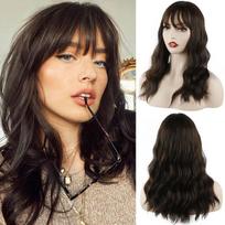 MERISIHAIR ilgas rudas banguotas perukas iš sintetinio pluošto pečių ilgio banguotas perukas Cosplay Water Wave blondiniai perukai moterims beige