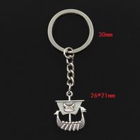 Madingas 30 mm raktų pakabukas Metalinis raktų pakabukas Raktų pakabukas Juvelyriniai dirbiniai Senovinis dengtas vikingų laivas 26x21 mm pakabukas sidabras
