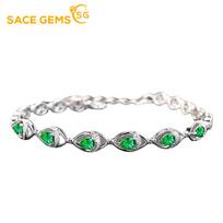 SACE GEMS cirkonio apyrankės papuošalai geometriniai karoliukai grandinės jungtis apyrankės mados puiki vestuvių dovana merginoms moterims žalia