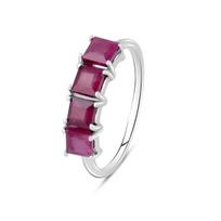 Sidabrinis žiedas su natūraliu rubinu 2,12ct (2108429) 1.88 g. 925 pavyzdžiai 17.5 rubino raudonumo spalva