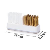 1Pcs Plastic Nail Brush Cleaning Drill Grinding Head Portable Cleaner Dual Brush UV Gel Nail Art Care Remove Dust Manicure Tools balta
