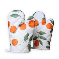 Insulation Gloves Microwave Oven Special Baking Gloves Creative Kitchen Non-slip High Temperature Resistant Thickening Anti-scalding Gloves blue