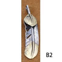 S925 Sterling Silver Jewelry Retro Thai Silver Feather Pendant Personality Men and Women Sweater Chain Pendant