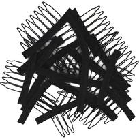 20Pcs/Lot Wig Accessories Hair Wig Cap Combs For Extensions And Clips  For Wig Cap black