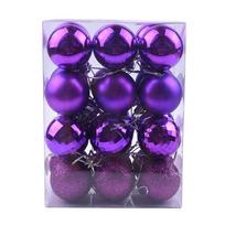 40 mm Kalėdų Kalėdų eglutės rutuliukas, pakabinamas namų vakarėlio papuošalas One Size violetinė