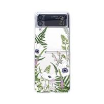 For Samsung Galaxy Z Flip 4 3 Case Daisy Flower Painted Transparent Shockproof Hard Back Cover For Samsung Z Flip4 Flip3 5g Case For Samsung Z Flip 3
