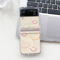 For Samsung Galaxy Z Flip 3 4 5g Case Cute Love Heart Flower Transparent Hard Pc Hinge Protector Full Protection Phone Cover For Samsung Z Flip 4