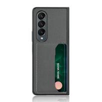 Non -Fingerprint Slim Leather Case For Samsung Galaxy Z Fold4 Fold 4 Fold3 Fold2 Fold 3 2 Non -Slip Cover For Samsung Z Fold4 for Samsung Z Fold 2 tamsiai pilka spalva