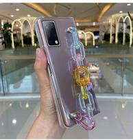 Z Fold 4 Fashion Cute Cover For Samsung Galaxy Z Fold 2 3 5g Simple Candy Rainbow Bracelet Hand Chain Clear Phone Case For Galaxy Z FOLD 4