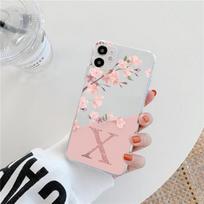 „Samsung Galaxy S21 S20 S23 S10 S9 Plus Lite Ultra S22 Fe S10e“ pritaikytas gražus vyšnių žiedų žiedų pradinis abėcėlės dėklas S20 Lite beige