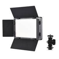 Nešiojama LED vaizdo apšvietimo fotografijos užpildymo lemputė 520 vnt LED karoliukai 3000K/5500K dvispalvis pritemdomas EU Plug gray