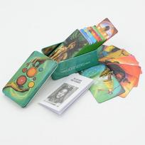 Taro žaidimas Kortų žaidimas Waite Iron Box Taro kostiumas kortų stalo žaidimas Bronzinis Oracle kortų vakarėlis kelių žaidėjų atsitiktinis žaidimas 10*6*4cm