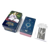 Taro žaidimas Kortų žaidimas Waite Iron Box Taro kostiumas kortų stalo žaidimas Bronzinis Oracle kortų vakarėlis kelių žaidėjų atsitiktinis žaidimas 10*6*4cm