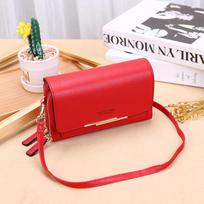 IELGY Korean Style Large-capacity Multi-function Clutch Shoulder Bag raudona
