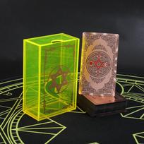 Hexagram citrinos geltonos akrilo dėžutės auksinės folijos taro rinkinys kortų stalo žaidimas Kortų žaidimas partijos kelių žaidėjų žaidimas