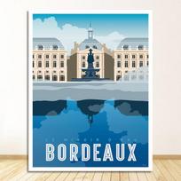 Map Canvas Paintings Vintage Wall Kraft Poster Coated Art Prints Posters Home Decor Gift Bordeaux France Wine Country Travel 21cm×30cm NoFrame