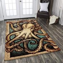 Aštuonkojų plotiniai kilimai Miegamojo grindų kilimėliai Kilimai Grindų kilimėlis Kilimas Plotinis kilimas Dekoratyvinis grindų kilimas Kilimas Stačiakampis 80x120cm black
