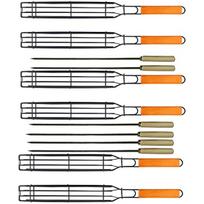 Kepsninė iešmams, Kepsninės iešmeliai, Nelipnūs iešmų krepšeliai, 6 vnt. ir 6 kepsninės iešmeliai, Kepsninės ir BBQ įrankiai Pack of 6 black