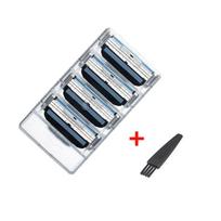4Pcs Men's Safety Razor Blades 3Layers Shaving Cassette Stainless Steel Safety Blades Beard Manual Shaver Replacement Head juoda