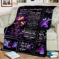 Mylimajam vyrui/dukrai/mamai Meilės Dovanos Antklodės Individuali Antklodė Flanelinės Antklodės Lovos Pledas Minkštas Pledas Sofai Kelionėms Stovyklavimui 75x90cm gray