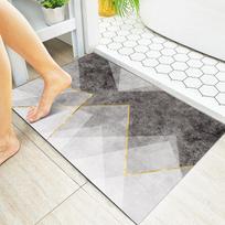 Bathroom Entrance Mat, Natural Rubber Absorbent Foot Mat, Bathroom Quick Drying Mat, Yamei Diatomaceous Mud, The Same Type of Soft Floor Mat 40*60CM gray