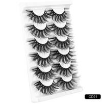 8D Audinės plauko netikros blakstienos sodinamos priaugintos blakstienos riestos storos 6 poros