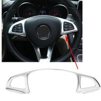 Automobilio Vairaračio Rėmo Apdaila Dekoratyvinis Lipdukas Sidabrinis Chromas Mercedes Benz E W213 C W205 GLC X253 Automobiliui black