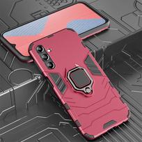 KEYSION atsparus smūgiams šarvų dėklas, skirtas Samsung M34 5G F54 F34 A25 silikonas+PC metalinis žiedinis stovas Telefono galinis dangtelis, skirtas Galaxy S23 FE 5G for Samsung M34 5G raudona