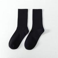 Moteriškos baltos medvilninės kojinės Mielos Harajuku Preppy sportinės kojinės mergaitėms Mokyklos vienspalvės Harajuku Y2k One Size juoda