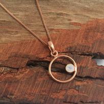 Moonstone June Birthstone kaklo pakabukas 925 sterlingų sidabro rankų darbo puikūs papuošalai rožinio aukso spalvos
