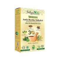 SatyaaVeda Amla Ritha Shikakai Mišinys Plaukų priežiūra Plaukų SPA Milteliai 200g beige