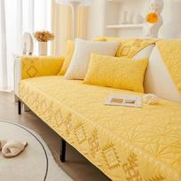 Bohemia Style Sofa Cover for Living Room Non-Slip Cotton Sofa Cushion Towel Universal for All Seasons Couch Towel Home Decor 90x70cm 1pc F yellow