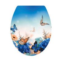 Lipdukas Romantiškas nuimamas lipnus vandeniui atsparus PVC vonios tualeto dangčio dekoravimo lipdukas Buttefly