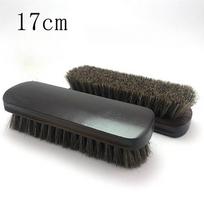 Hemuma plaukų batų šepetys, poliruotas aliejumi, matinis zomšas, zomša ir pilkas pašalintos odos įrankis, tamsiai rudas 17 cm 17cm juoda