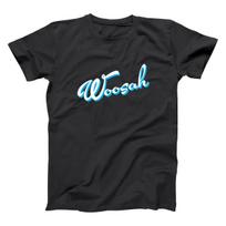 Woosah Funny Bad Boys Relax Humor Yoga Meditation Black Basic Unisex T-shirt S