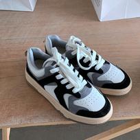 Cow Suede Spring Sneakers Platform Mixed Color Lace Up Rivets Women Casual Shoes 35 juoda